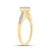 Image 3 : Diamond Cluster Ring 1/5 Cttw 10kt Yellow Gold