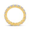 Image 3 : Pave-set Diamond Eternity Wedding Band 3 Cttw 14kt Yellow Gold