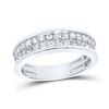 Image 1 : Princess Diamond Band Ring 1-1/4 Cttw 14kt White Gold