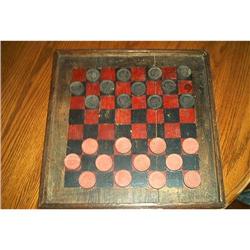 1920 Handmade Checker Board/Checkers #1959663