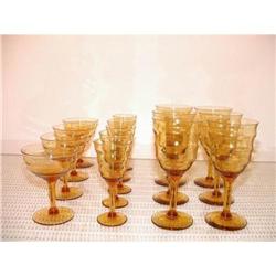 Amber Glass Blown and Spun 14 Stems #1959681