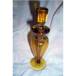 Antique Amber Art Deco Perfume Bottle #1959821
