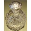 Image 1 : Vint Round Cut Glass, Sterling Lid Scent Bottle#1959992