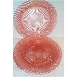 Four Pink Miss America Depression Salad Plates #1960103