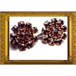 Vintage Victorian BOHEMIAN Garnet earrings #1960375