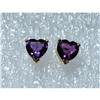 18k  Gold & Violet Iolite Heart Earrings  #1960521