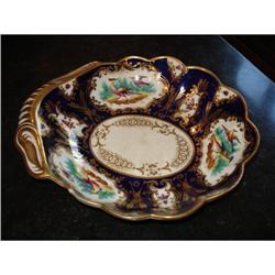 Coalport Porcelain Blue Ground Exotic Birds #1960585