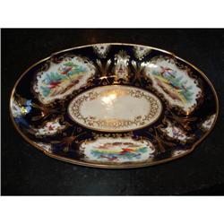 Coalport Porcelain Blue Ground Exotic Birds #1960587