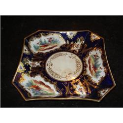 Coalport Porcelain Blue Ground Exotic Birds #1960588