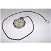 Art Deco Pocket Watch Sterling Fob Silver Chain#1960648