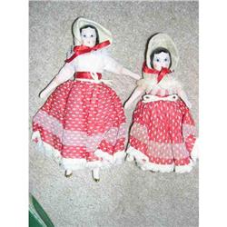 9" & 7" Ruth Gibbs  Big & Little Sister In Red #1968109