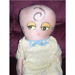 18" Straw Stuffed Cloth Doll Disc Eyes #1968213