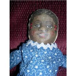 12" Early Black Bruckner Doll Oil Painted Mask #1968345