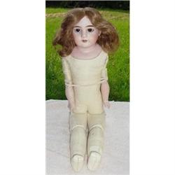 Doll Bisque German LHB G 23" on Kid Body #1968769