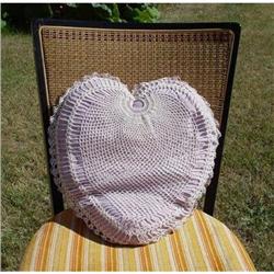 HEART SHAPE LACE DECORATIVE PILLOW #1980549