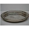 Image 1 : LOVELY SILVER PLATE OVAL GALLERY TRAY #1980559