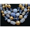 Image 1 : ART GLASS 4 STRAND NECKLACE*Shades of Blue #1980564