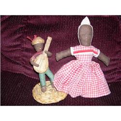 2 Black Cloth Dolls #1980723