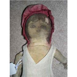 Printed face doll with bonnet #1980801