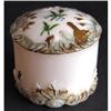 Image 1 : Opaline Milk Glass Decorated Powder Jar #1981139