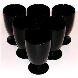 ADDIE Black Depression Glass Tumblers  #1981247