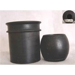 Silver Topped Ebony Inkwell And Pot #1981398