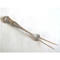 C.1897~ STERLING "ROSE GARDEN" POTATO FORK #1981407