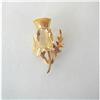 Image 1 : 40's~ENGLISH Y GOLD & CITRINE "Thistle" PIN #1981418