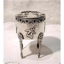 Silverplated box with fairies #1981442