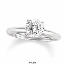 1.30 carats diamond solitaire ring white gold #1981521