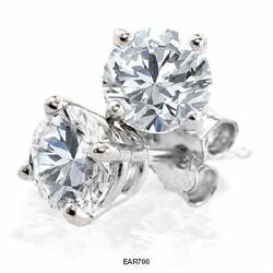 2.50 carats ROUND DIAMOND stud earrings White #1981530