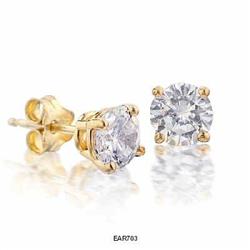 0.90 carat round DIAMOND STUDS EARRING plain #1981533