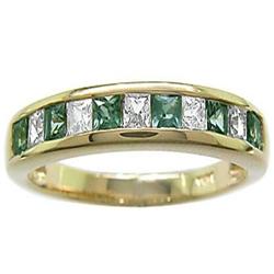 Green and White Sapphire Ring #1981722