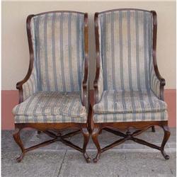 Pair of Mahogany Club Chairs Armchairs #1981734