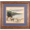 Water's Edge landscape watercolor signed Cohn #1990805