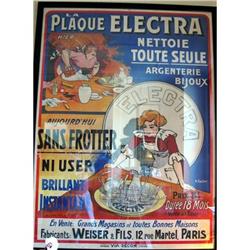 ORIGINAL VINTAGE POSTER - La Plaque Electra #1990943