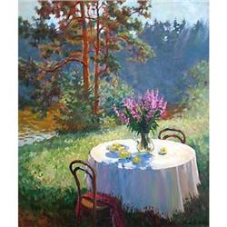 "Table near dacha" - Russian traditions school #1990978