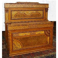 AESTHETIC MOVEMENT INLAY BEDS (PAIR) c.1900 #1991198