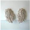 Image 1 : GREAT DIAMOND & 18K "Feather" EARRINGS~1 3/4" #1991289