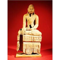 48  19th Century Hand Carved Buddha #1991323