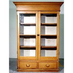 417 - Antique  Hanging Pine Cabinet #1991329