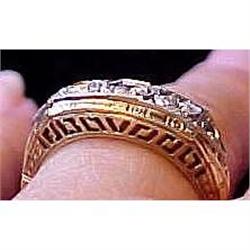 Art Deco Filagree 14kyg & diamond ring #1991371
