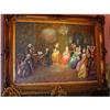 Image 1 : Court Musical scene  signed oil  great frame  #1991510