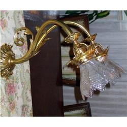 Fine single French bronze Wall Sconce 2 lights #1991511