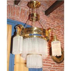 Art Deco Chandelier  with glass  tubes #1991512