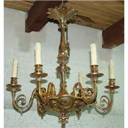 French Empire Bronze chandelier  6 lights #1991534