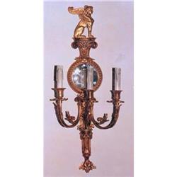 French Bronze wall sconces sphinx motif #1991537