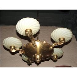 Fine Art Deco Bronze chandelier #1991550