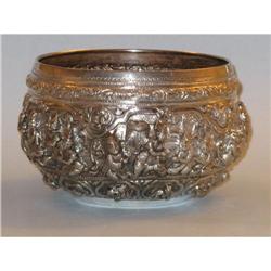 BURMESE STERLING SILVER WATER PURIFICATION BOWL#1991561