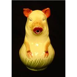 Antique French Majolica Pig Pitcher #1991606